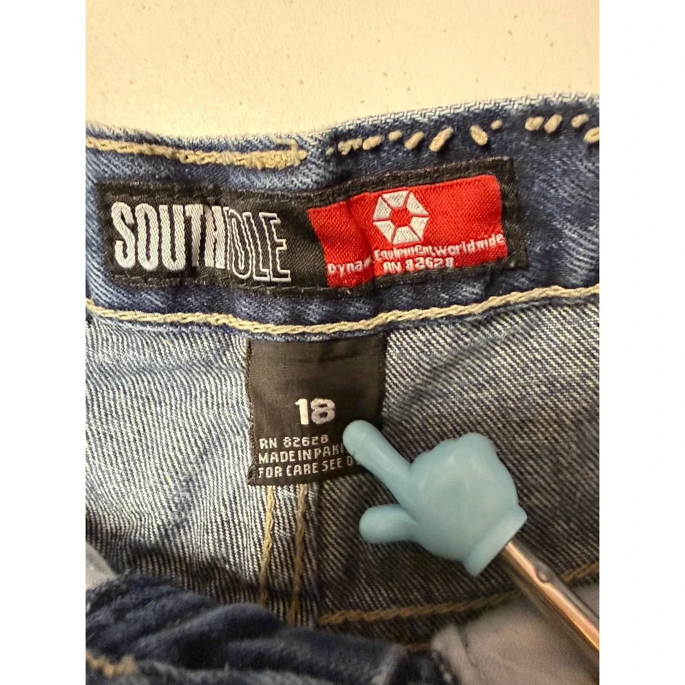 Vtg South Pole Red Tab Carpenter Jeans 18Y Fits Adult 27x28.5 ( needs button )